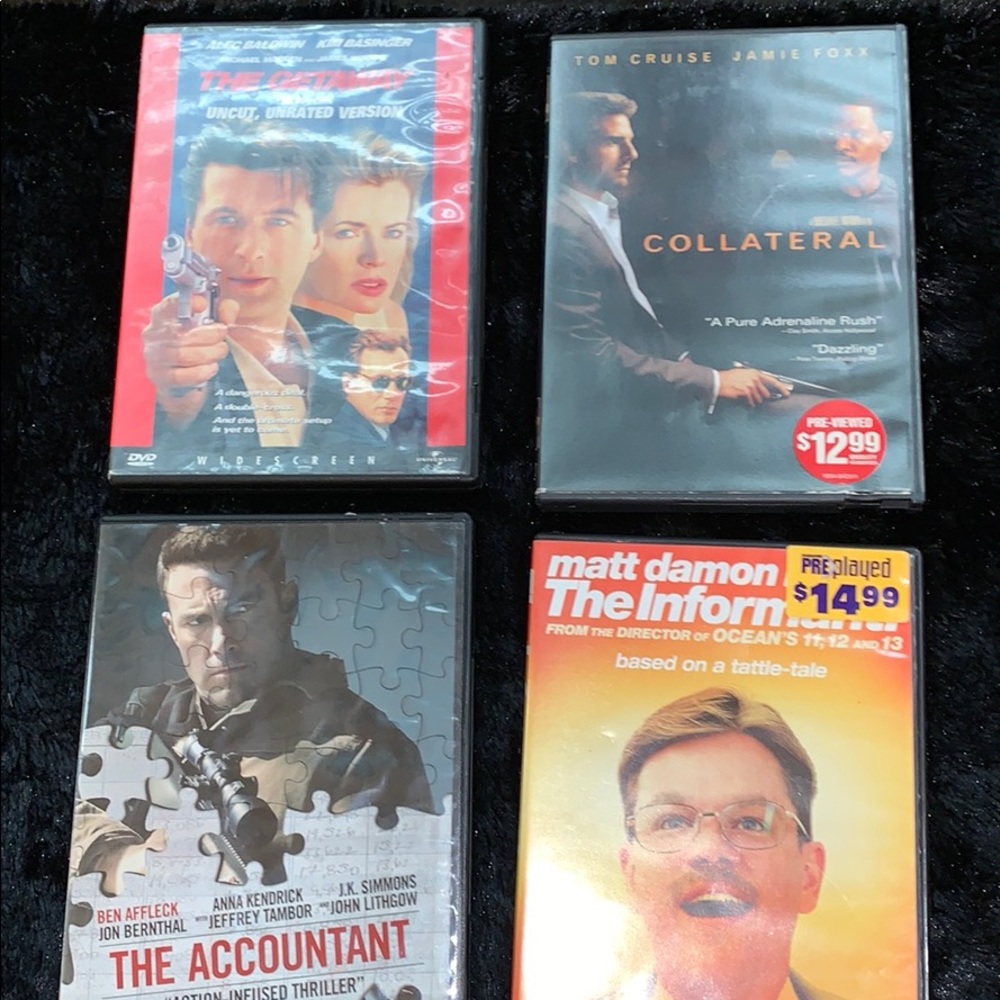 4 Thriller/Action DVDS EUC